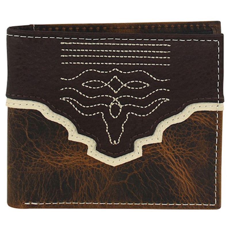 western wallet with steer head