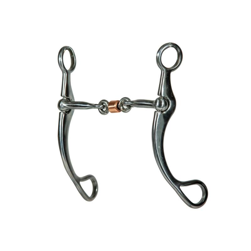 dog bone snaffle with copper