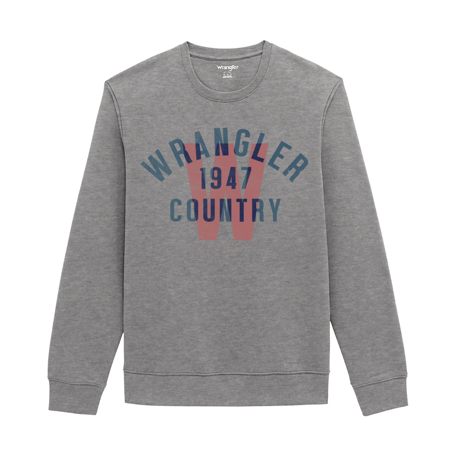 wrangler crew neck grey sweatshirt