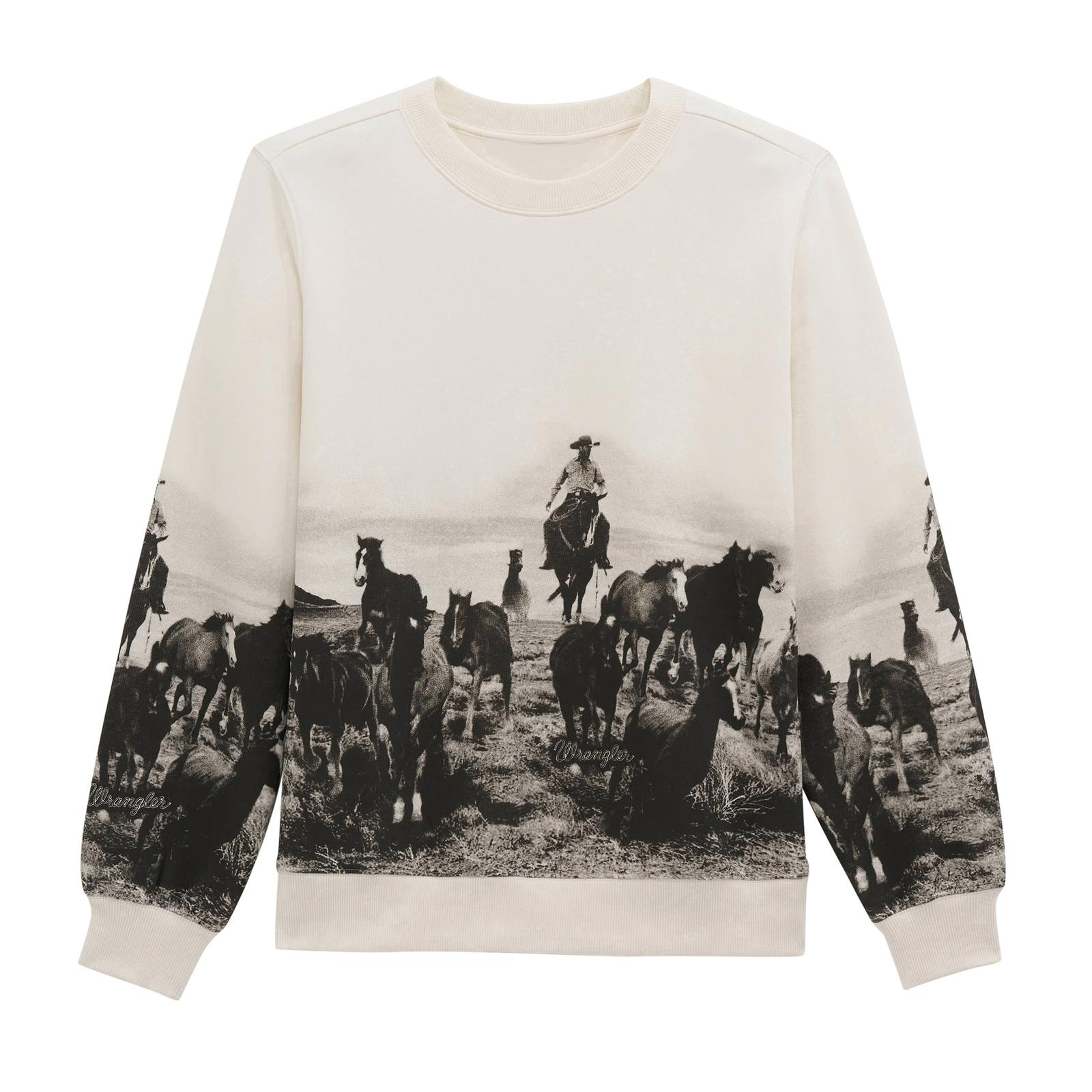 ladies wrangler horse sweat shirt