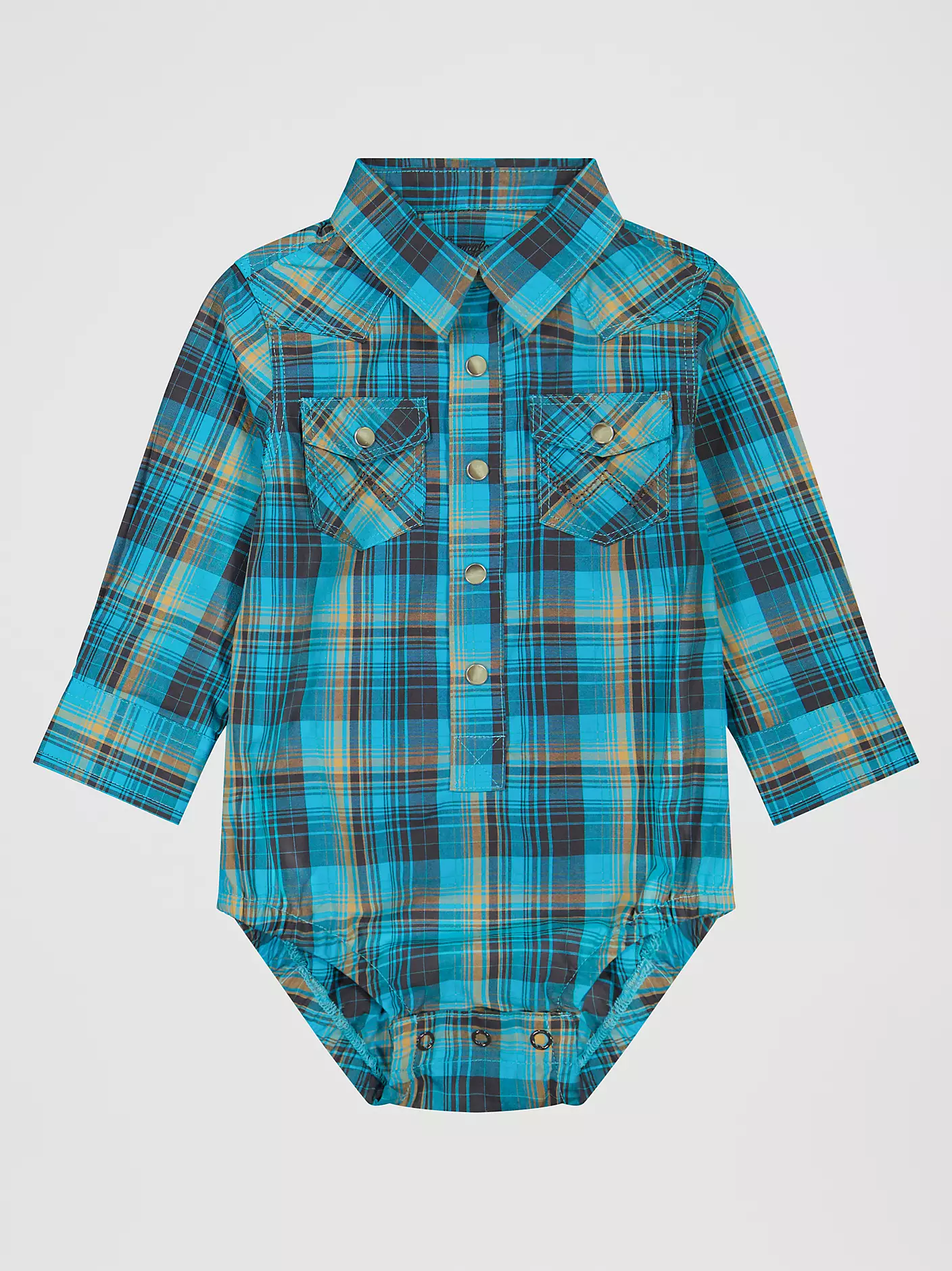 New Color Baby Boy's Long Sleeve Western Snap Bodysuit