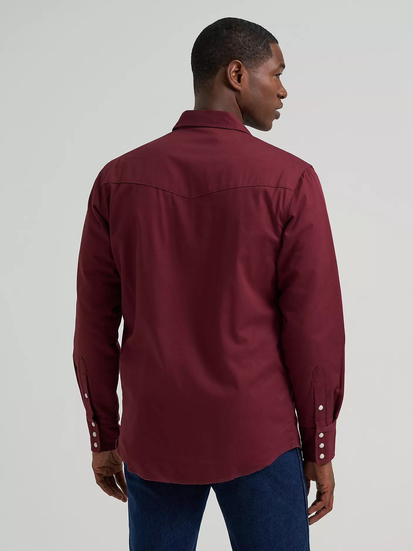 Men's Wrangler® Long Sleeve Flannel Lined Solid Work Shirt