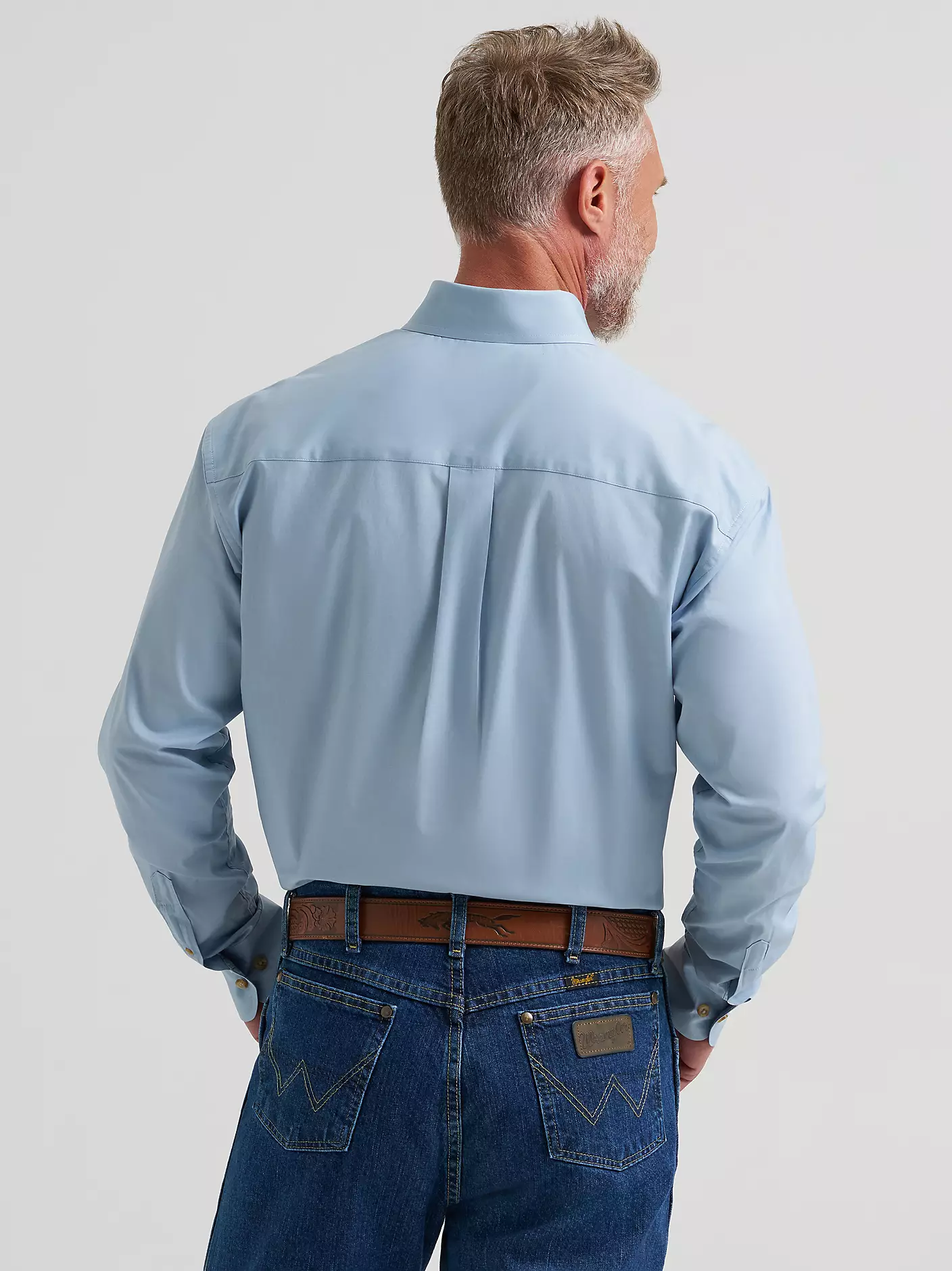 Wrangler® George Strait™ Solid One Pocket Button Down Shirt