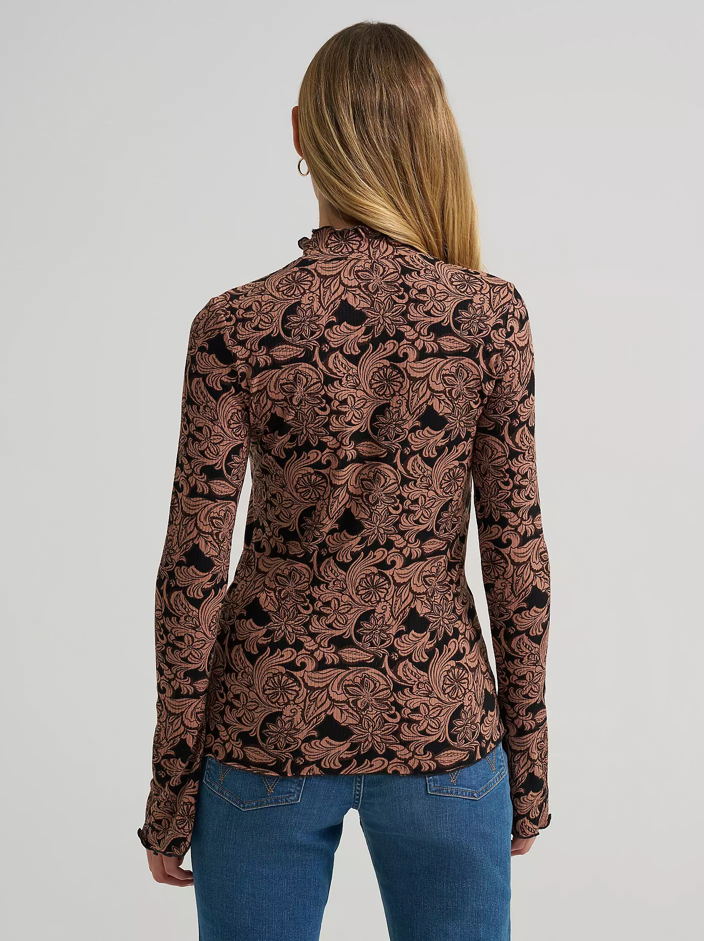 Women's Mock Neck Knit Blouse - 112382532 - Image 2