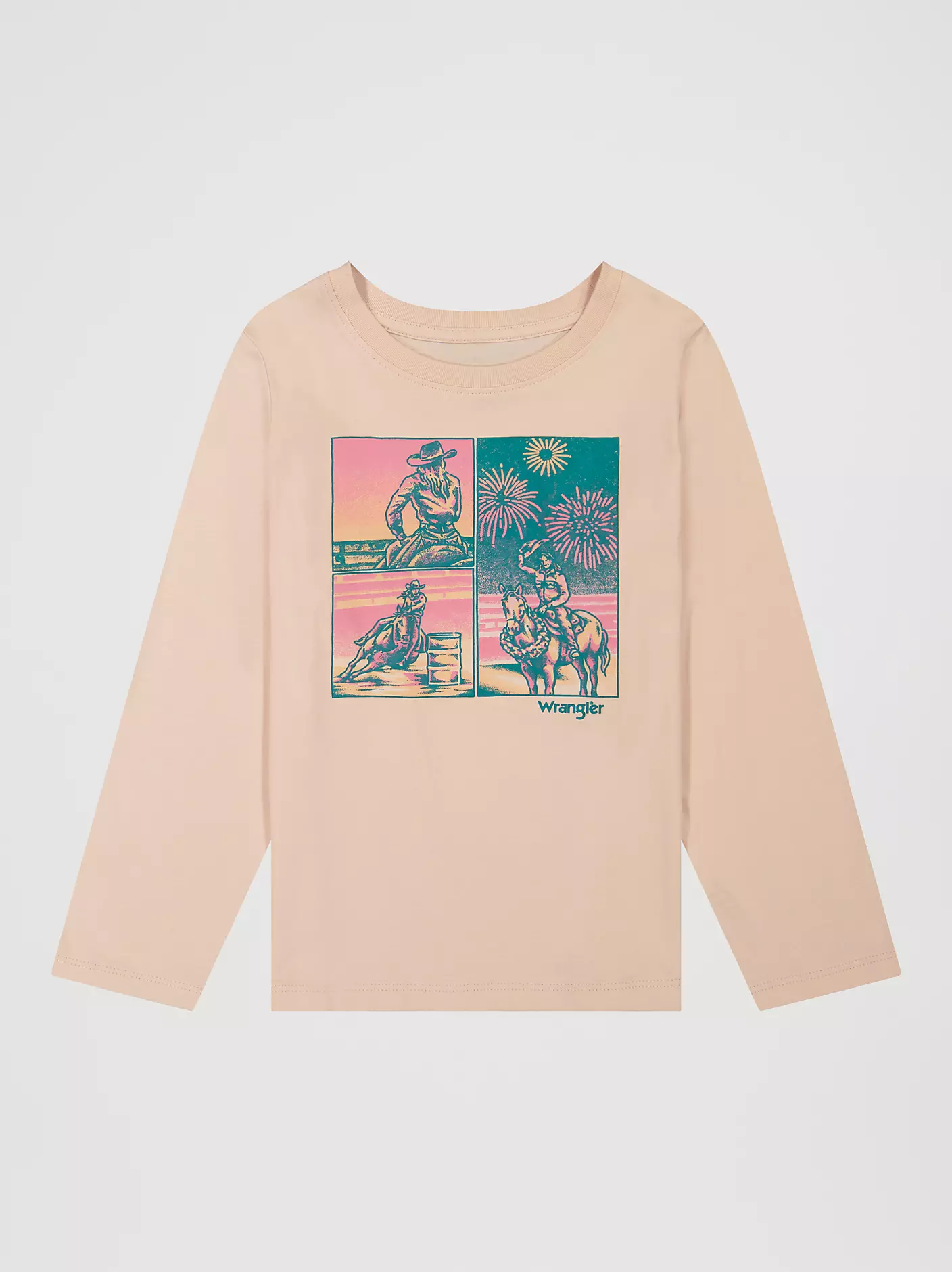 Girl's Long Sleeve Horse Portrait Graphic Tee