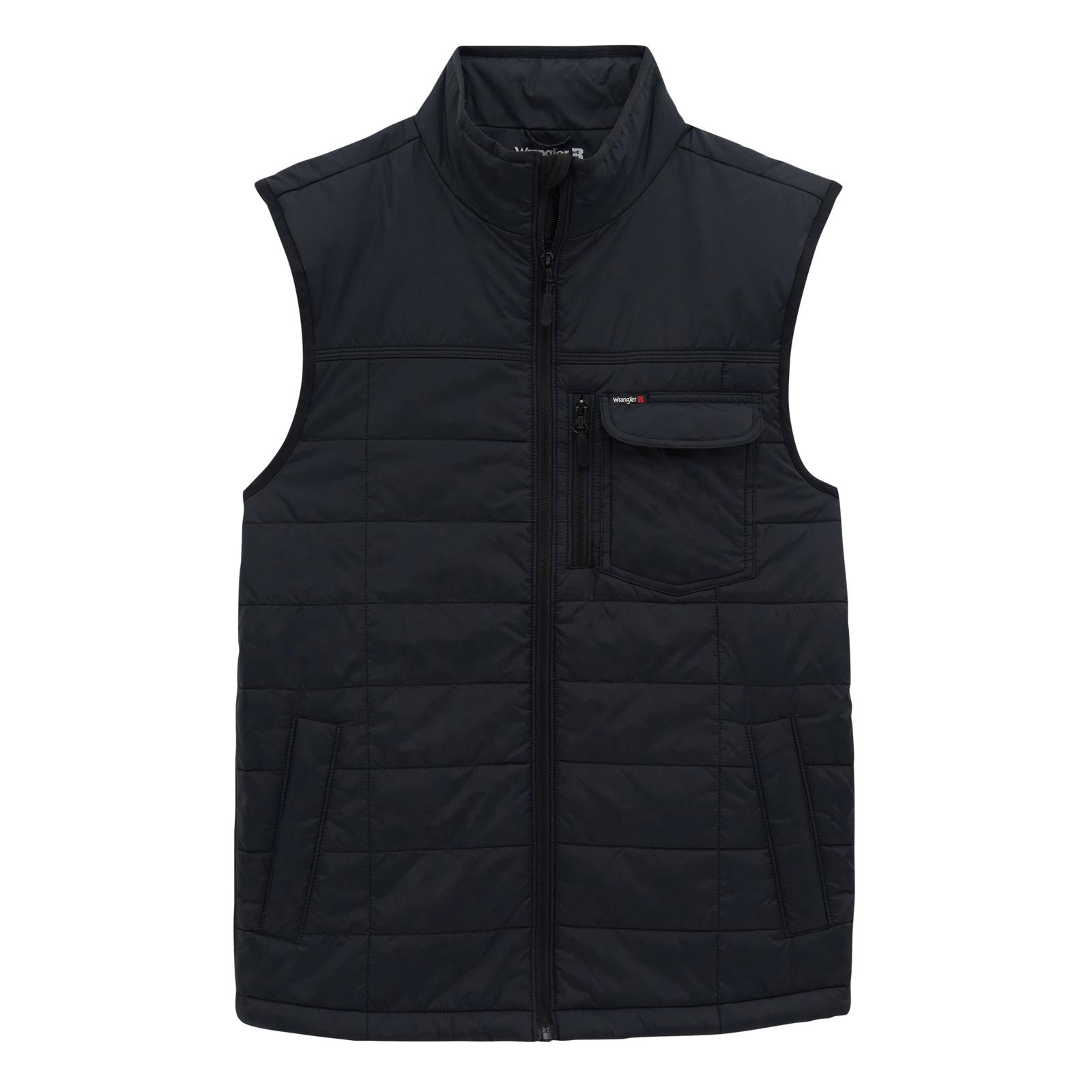 puff vest wrangler black insulated