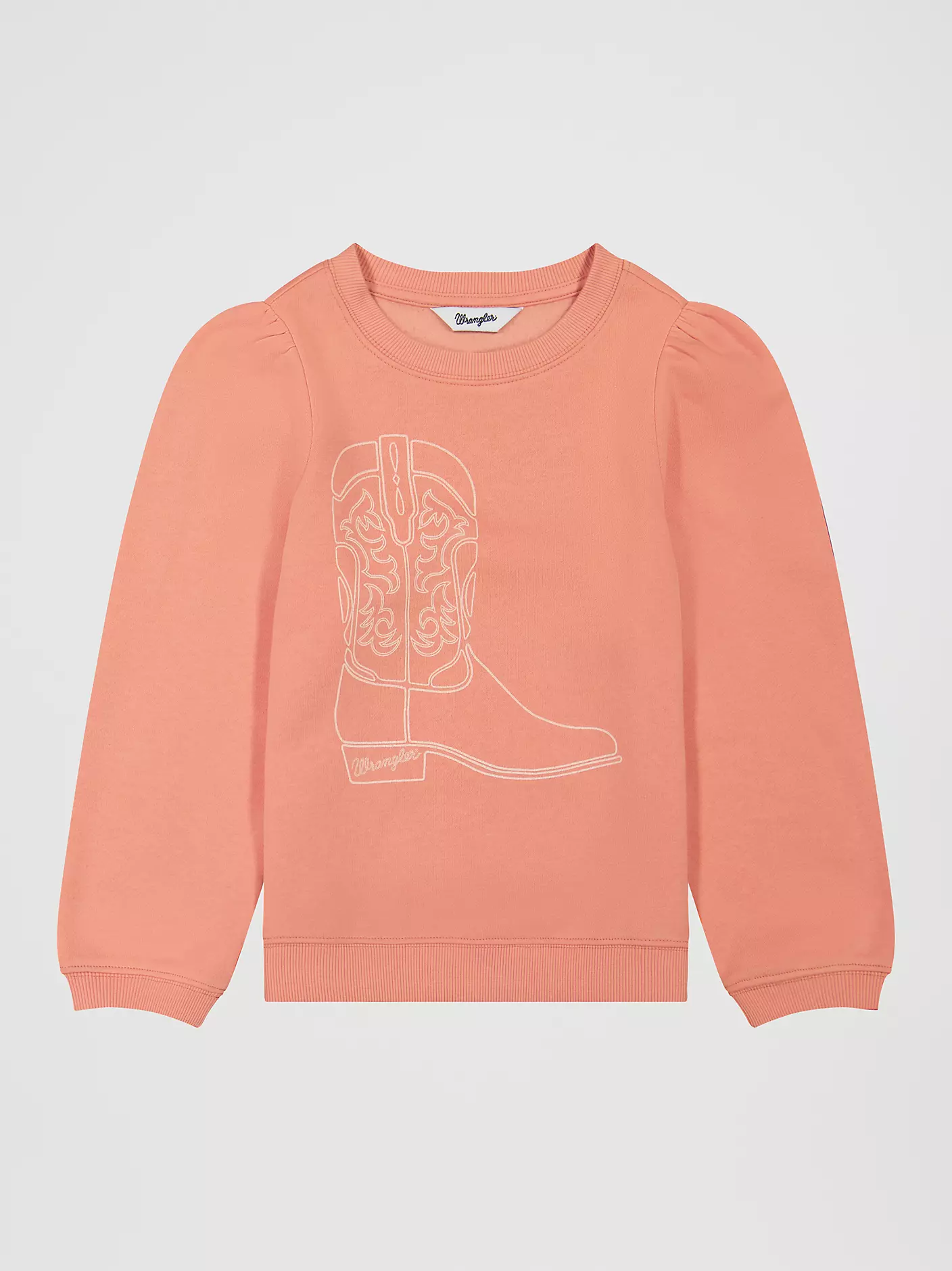 New Color Girl's Puff Sleeve Graphic Fleece Sweatshirt