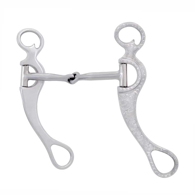 snaffle bit aluminum shank