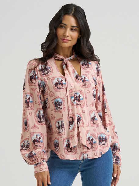 WRANGLER LADIES TIE SHIRT 112382520
