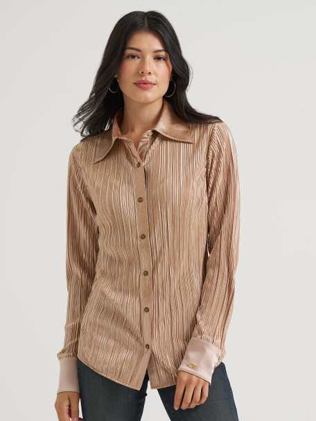 ROSE GOLD SNAP SHIRT 112382814