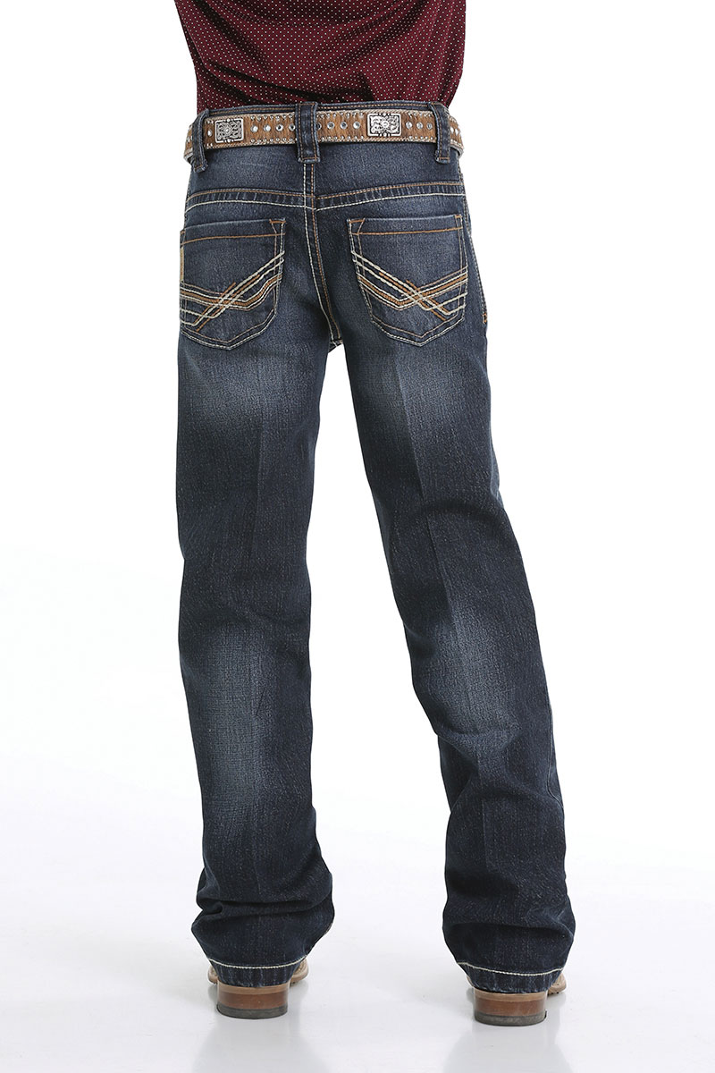 cinch dark wash boys jeans