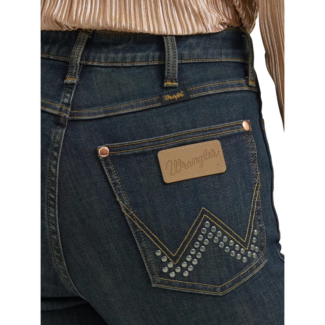 Wrangler X Lainey Wilson Ladies Boot Hugger Dark Denim Jean    112382916 - Image 2