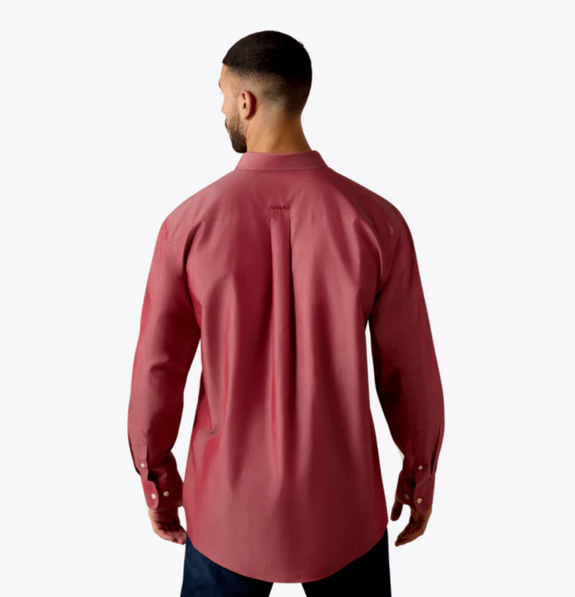Ariat Men's Wrinkle Free Pinpoint Oxford Long Sleeve Shirt