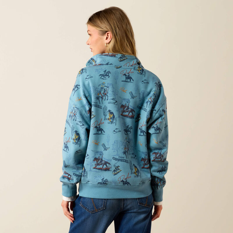 Ariat Western Painted 1/2 Zip Sweatshirt - 10079452 - Image 2