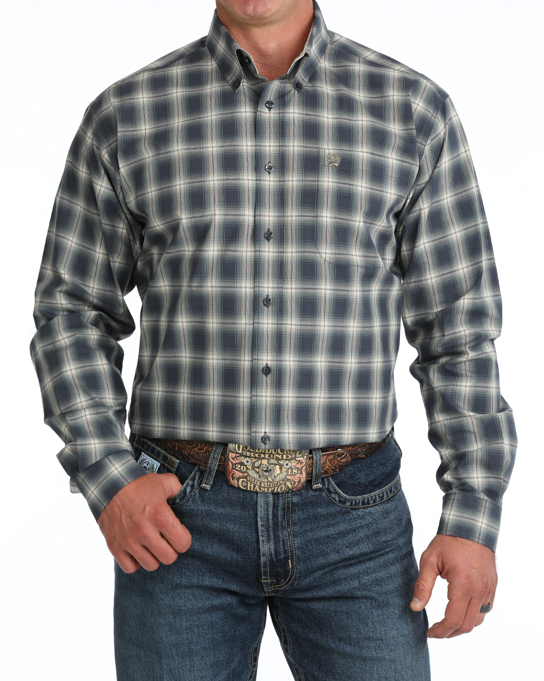 plaid cnch mens shirt