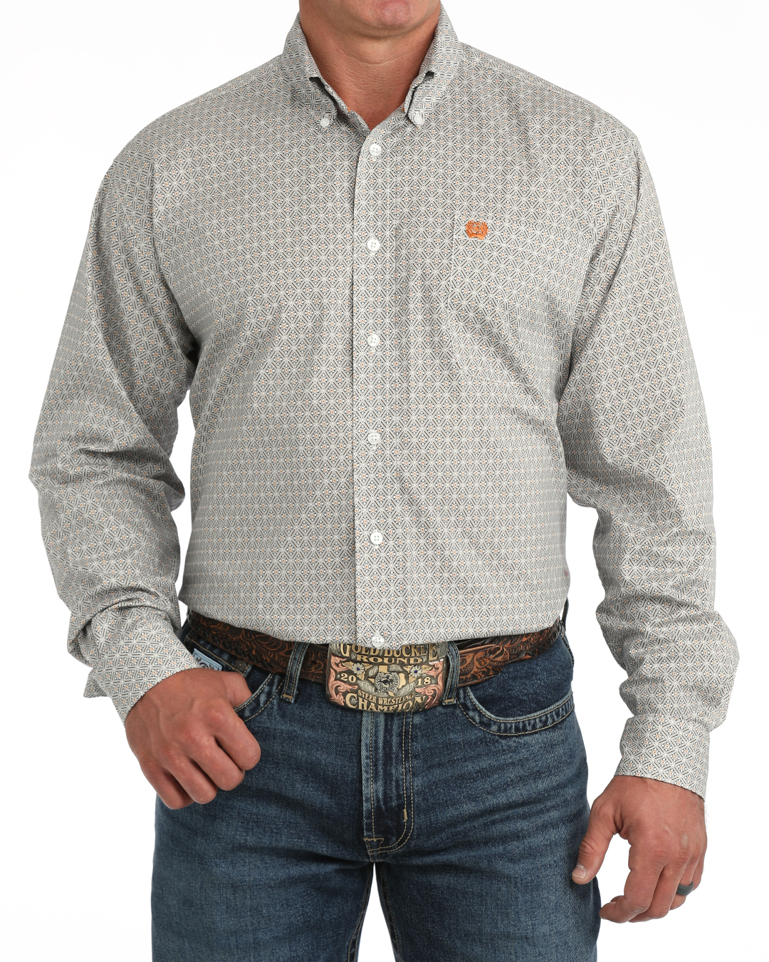 cinch print western shirt