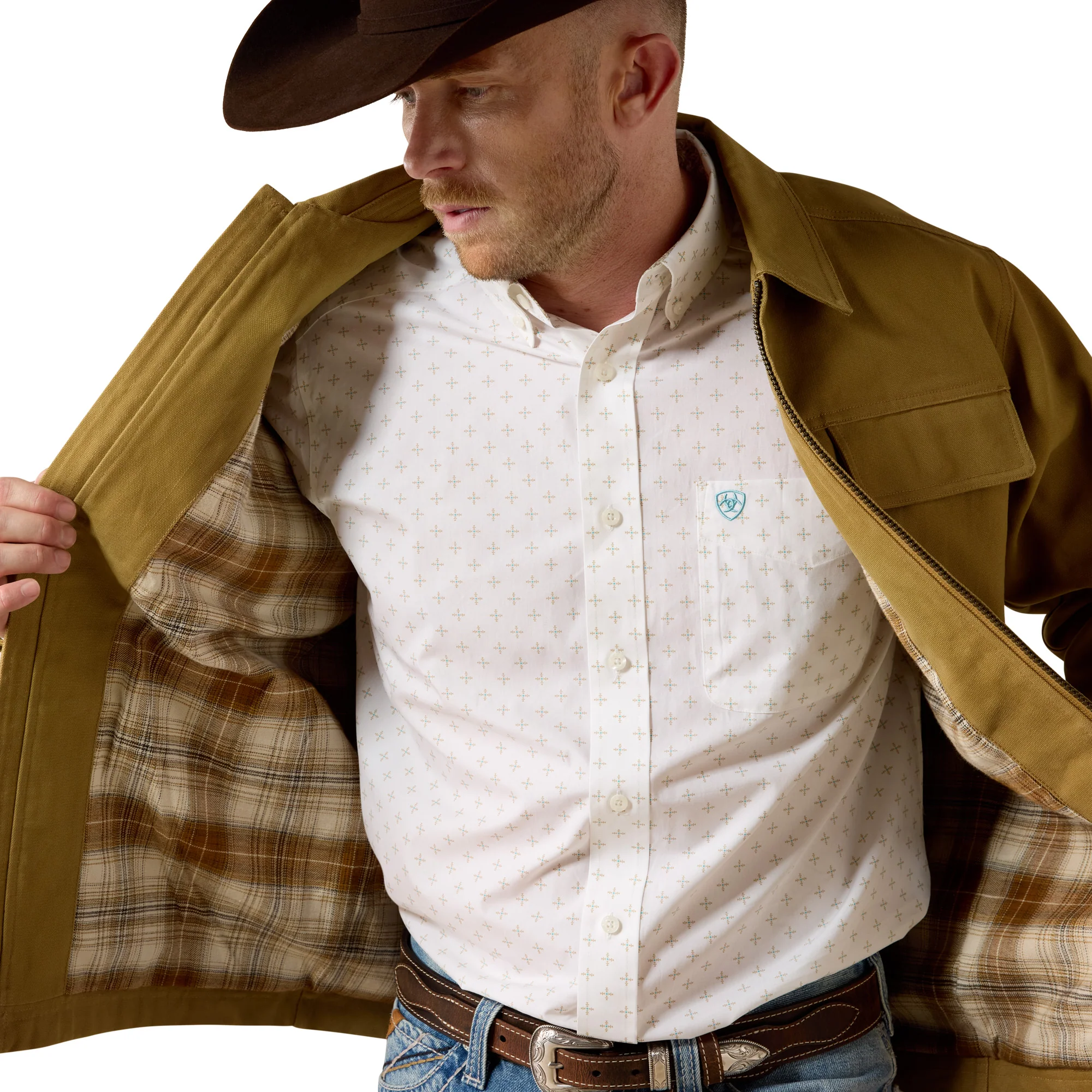 Ariat Men's Fill Zip Barn Jacket - 10079555 - Image 2