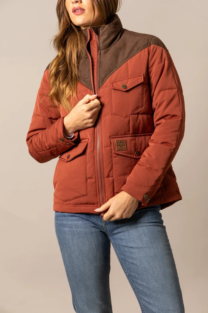 burnt red jacket