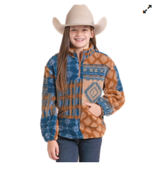 youth girls western fleece
