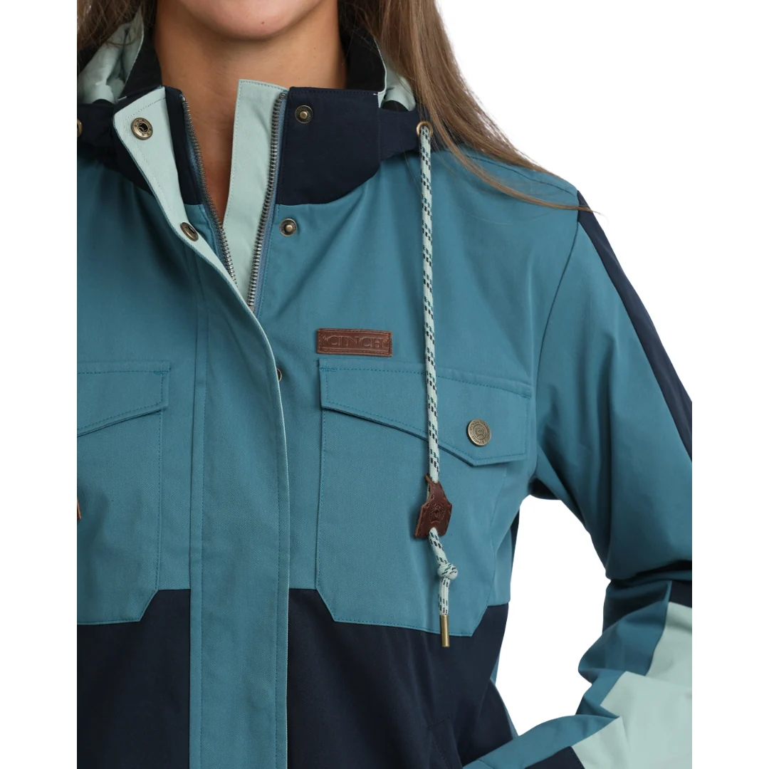 CINCH LADIES TEAL CHORE JACKET WITH HOOD - MAJ9929001 - Image 3