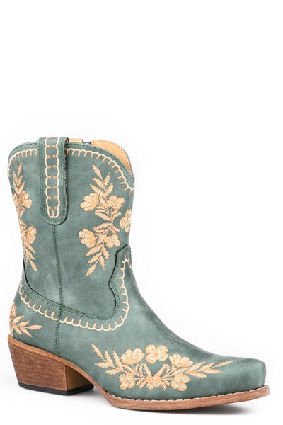 TURQUOISE FLORA 8" FASHION BOOTS