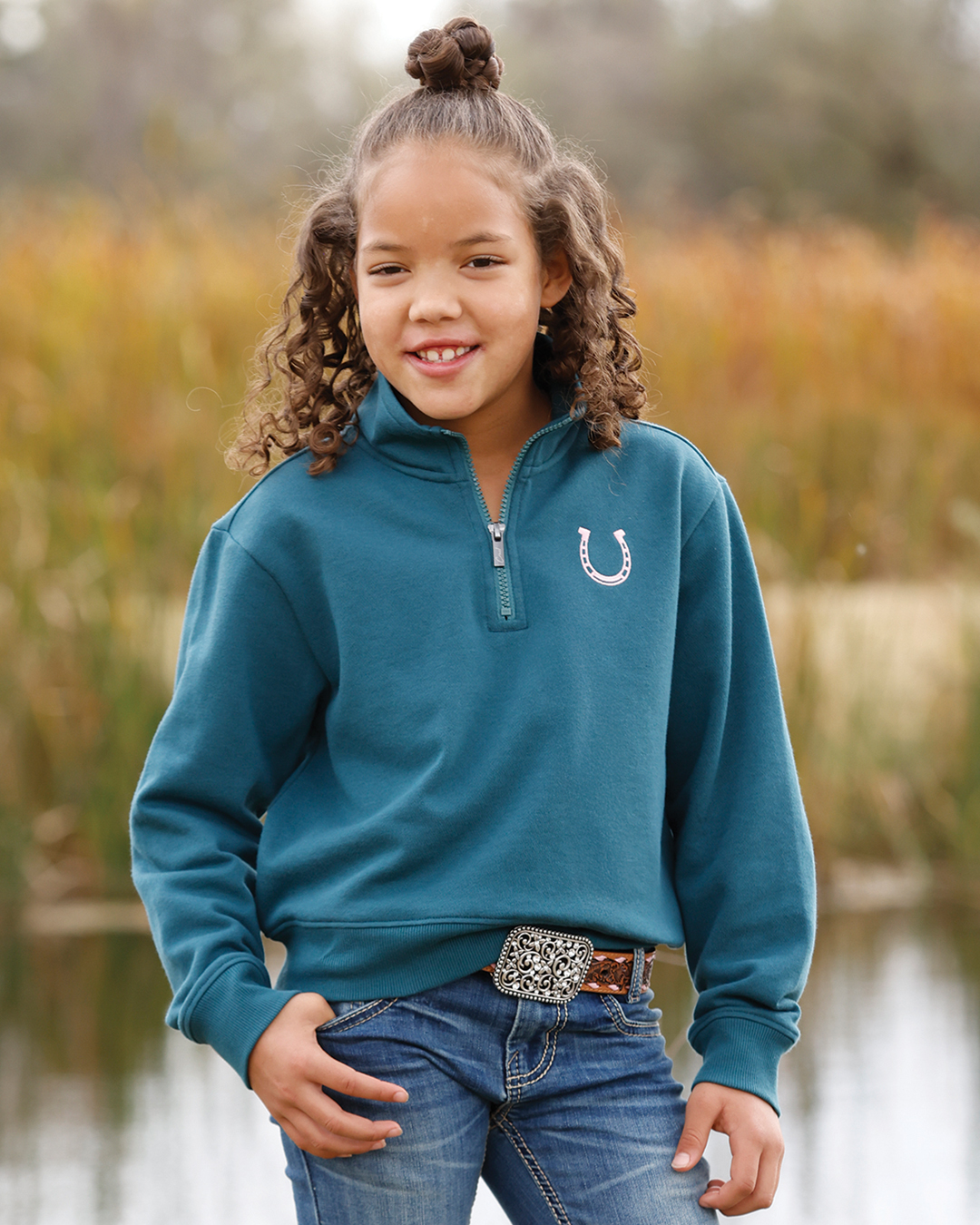 Girls western pull over