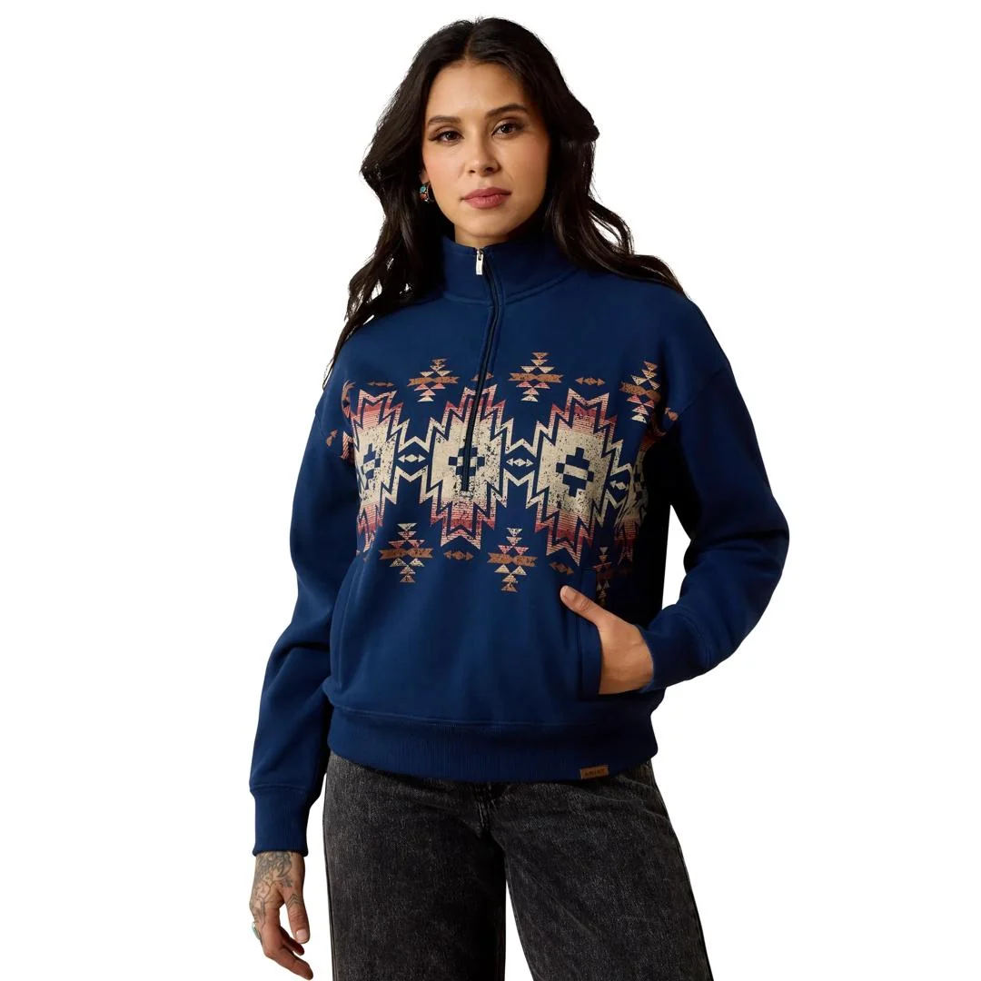 1/4 zip blue hoodie 10080580