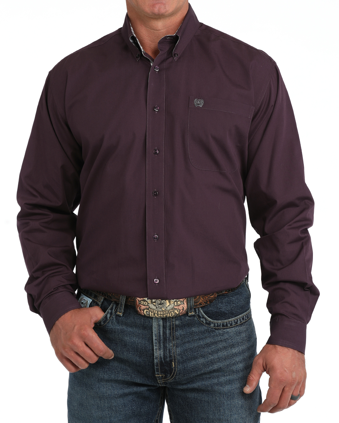 cinch purple solid shirt