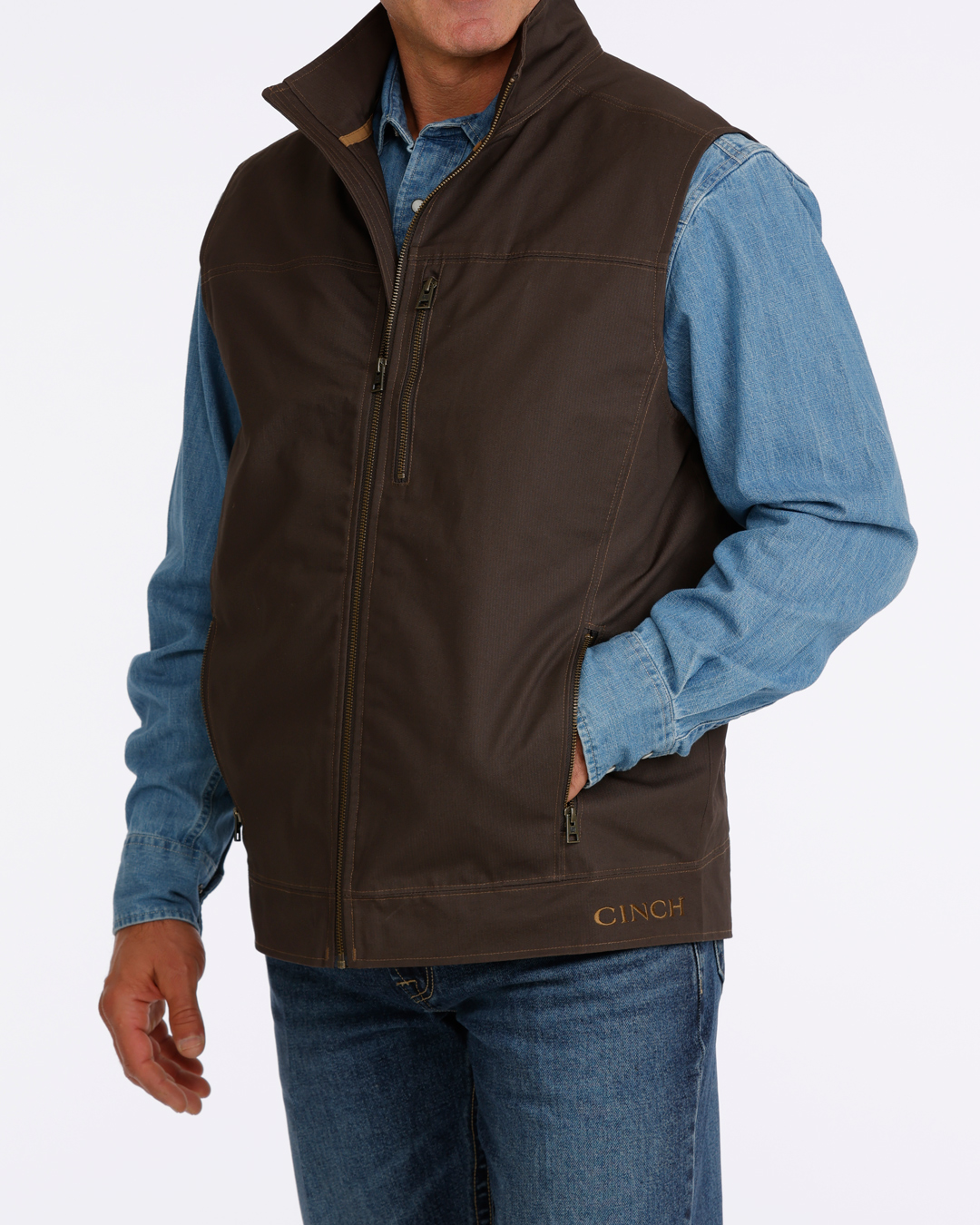 Mens cinch cnavas vest