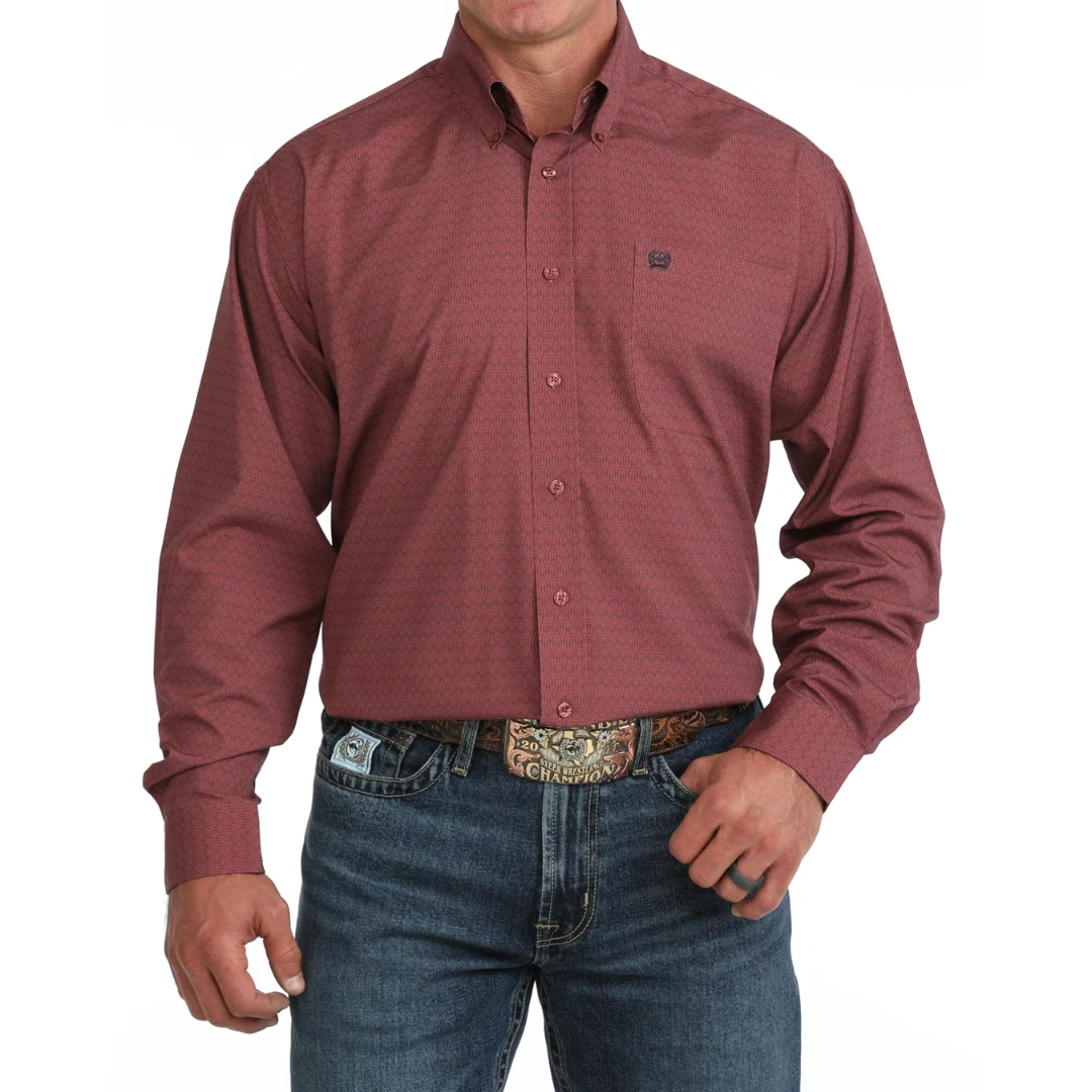 Cinch Men's Pink Arenaflex Button Down Shirt