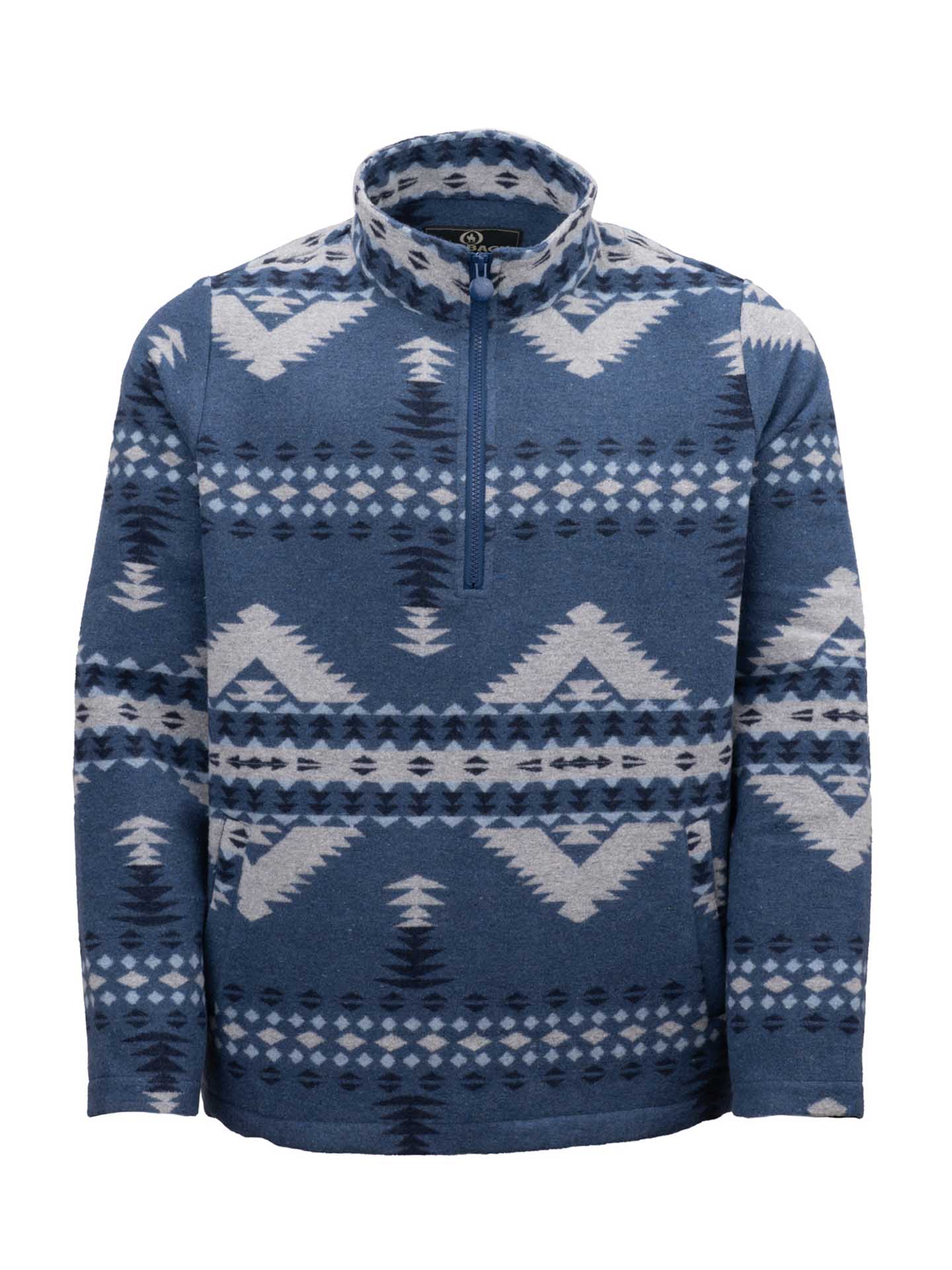 Mens printed 1/4 zip