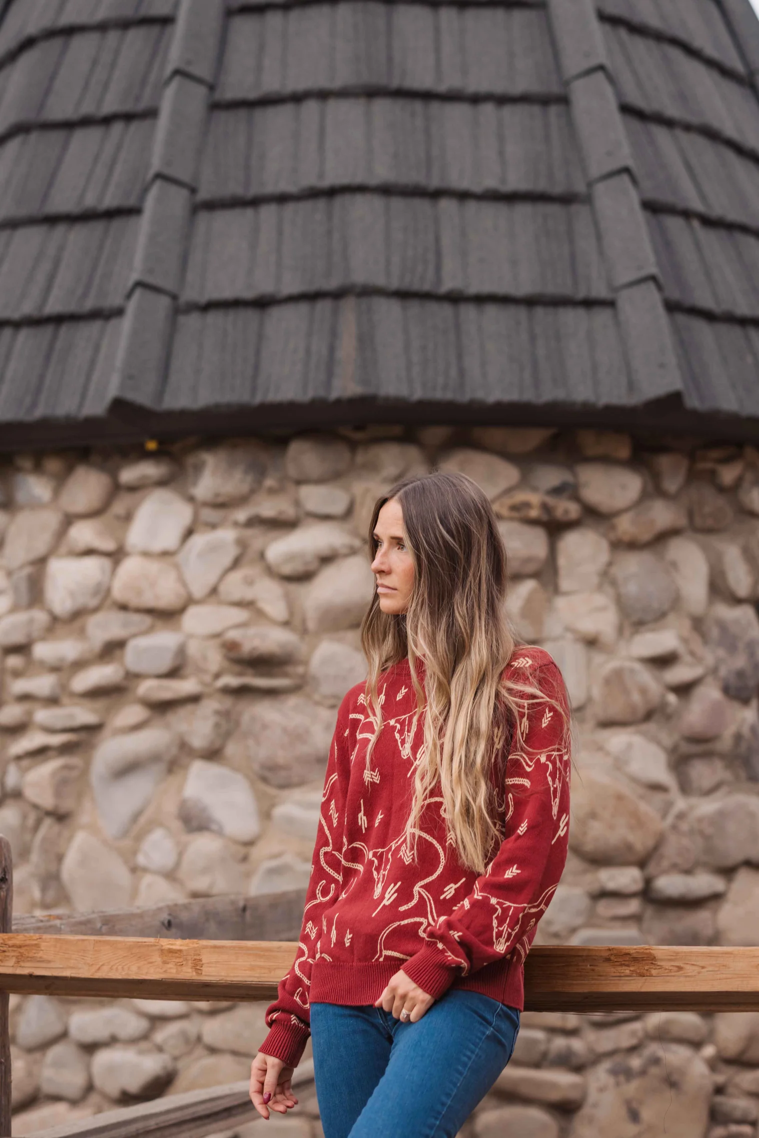 ladies outback western sweater