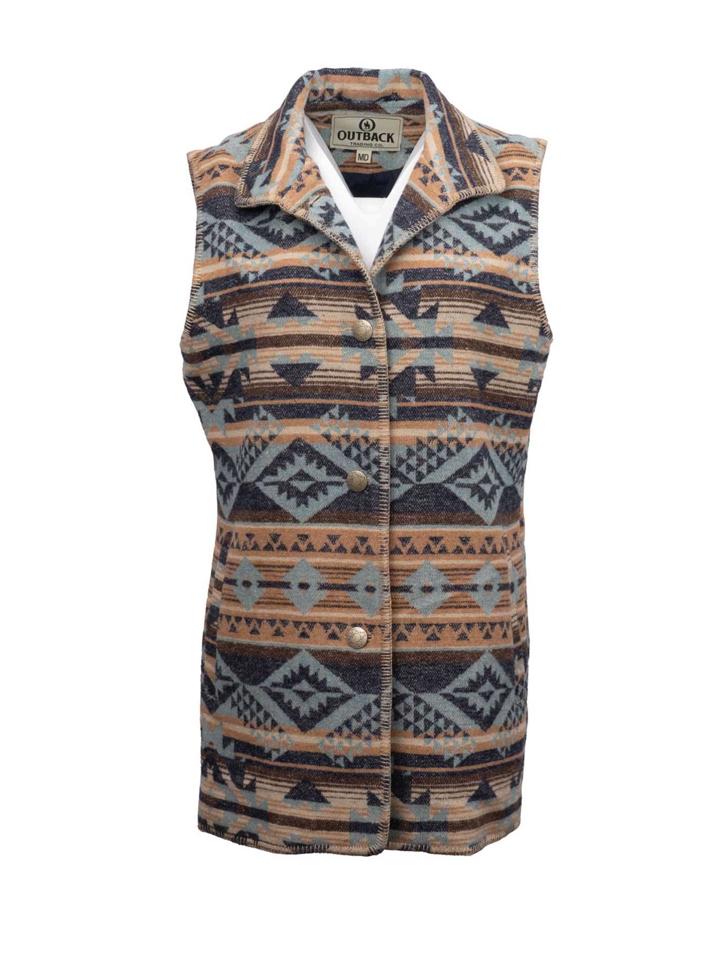 ladies long outback vest
